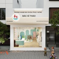 Thiết kế phòng khám nhi khoa Phúc Hưng bác sĩ Thảo hiện đại và trẻ trung